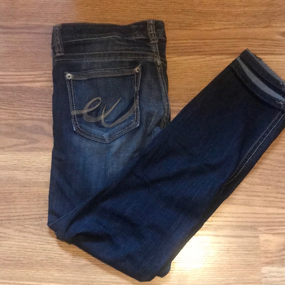 Express Dark Wash Skinny Stretch Jeans